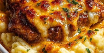 Garlic Parmesan Chicken & Steak Bake