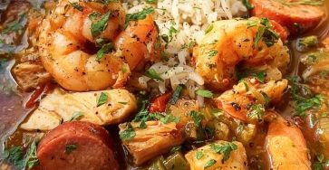 style Shrimp, Sausage & Chicken Gumbo Bowl
