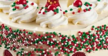Irresistible Christmas CakeRed velvet inside, frosty swirls, holiday sparkle