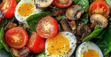 Sautéed Mushroom & Spinach Power Salad