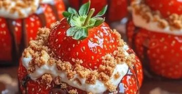 Cheesecake Stuffed Strawberries