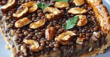 Mushroom, Lentil & Walnut Tart