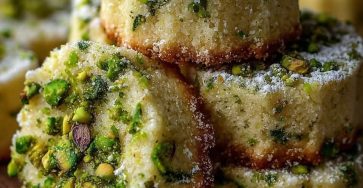 Pistachio Lemon Butter Shortbreads