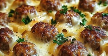 Swedish Meatball Noodle Bake