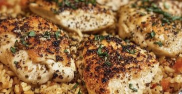 Golden Chicken with Veggie Rice