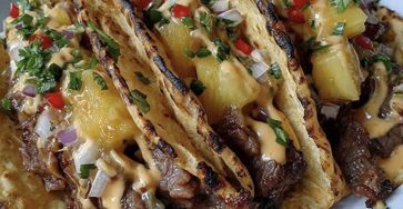 Spicy Pineapple Beef Tacos