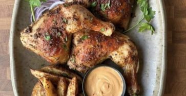 Lemon & Pepper Chicken with Crispy Parmesan Potato Wedges