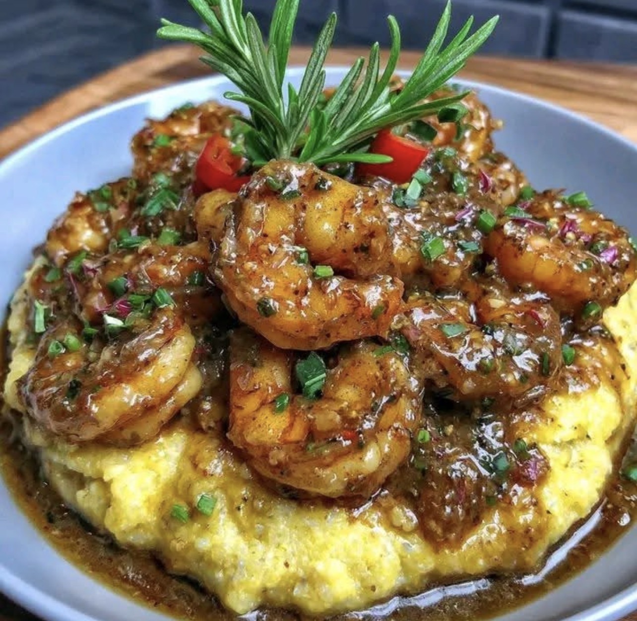 Jerk Shrimp and Grits