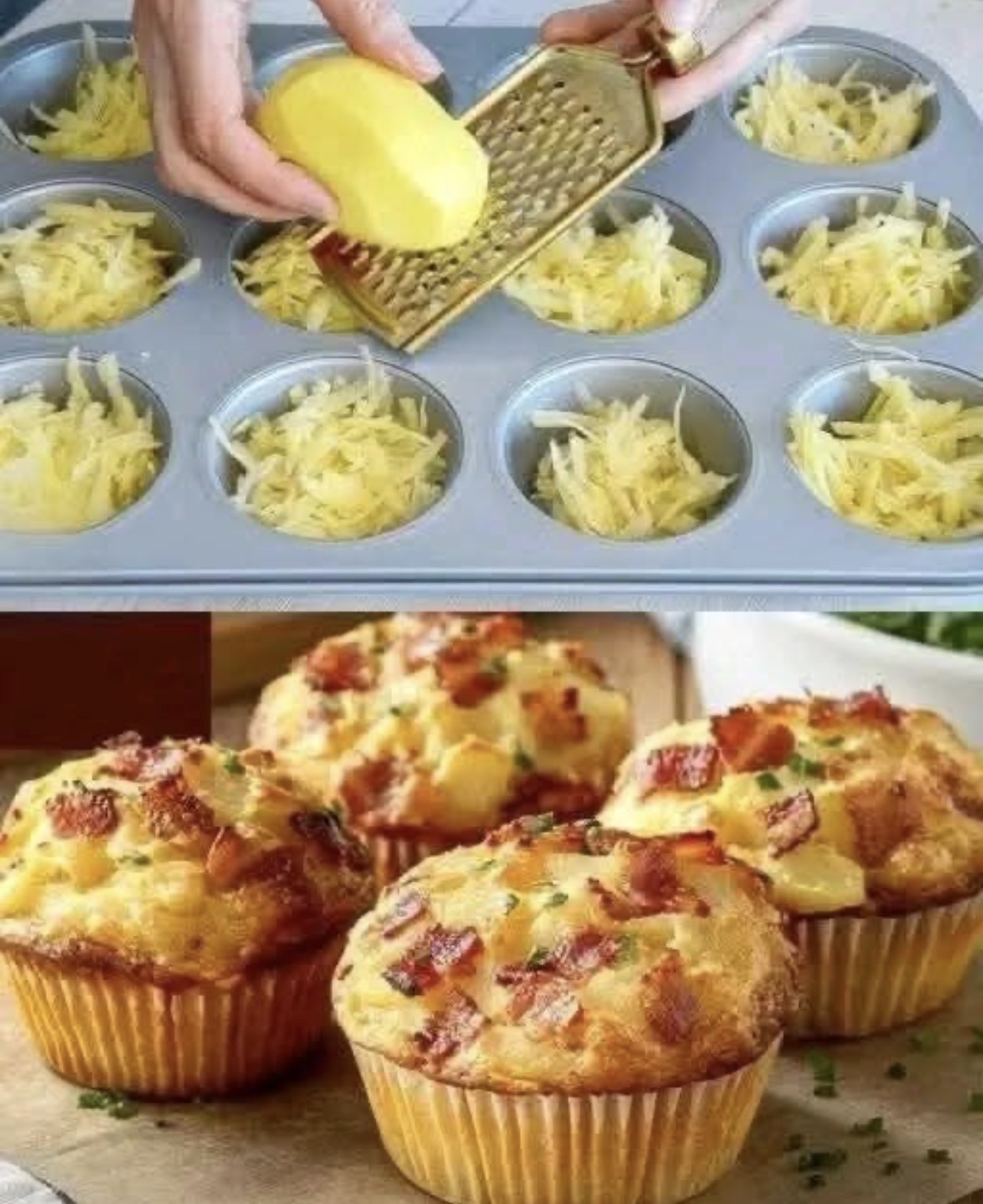 Crispy Cheesy Potato Bake with Bacon